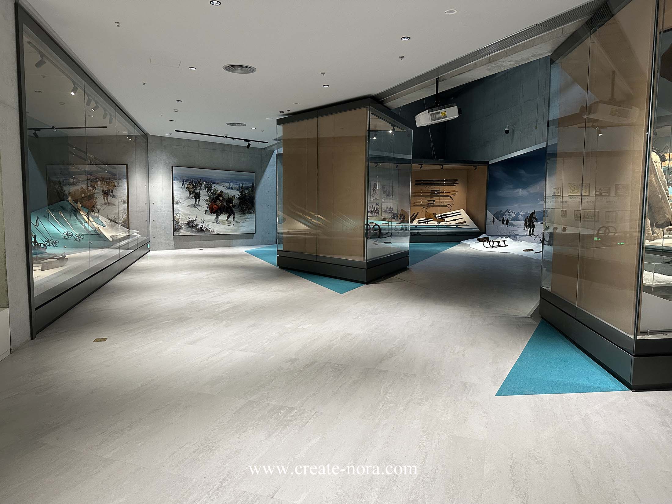the photo of nora rubber flooring in winter sports Museum 3